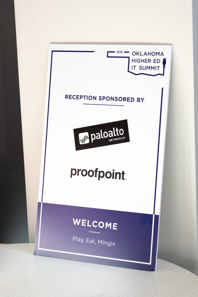 Reception Sponsors Palo Alto and Proofpoint